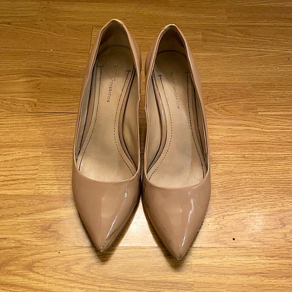 BCBGeneration Nude Pointed Toe Pumps